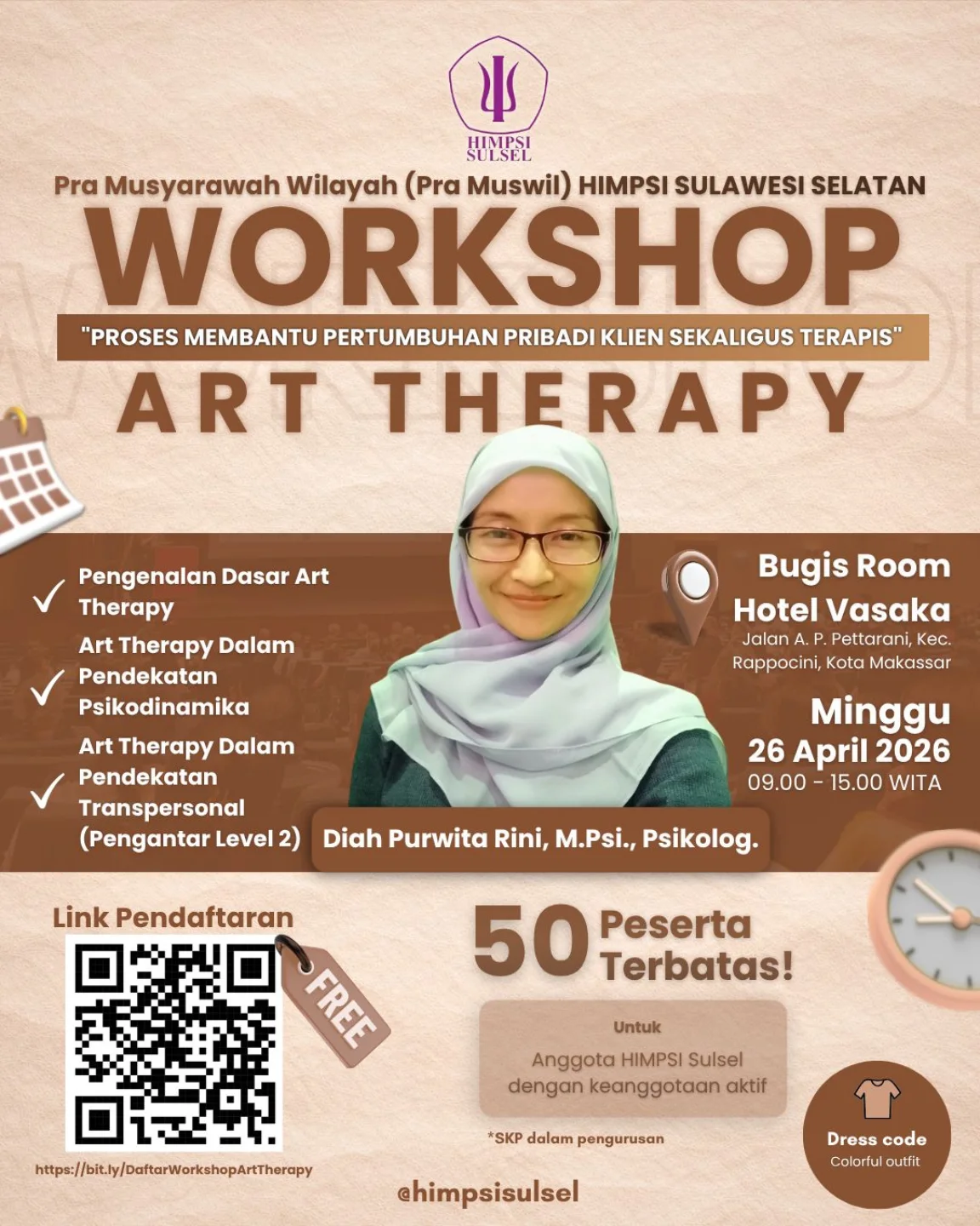 Workshop Art Therapy HIMPSI Sulawesi Selatan