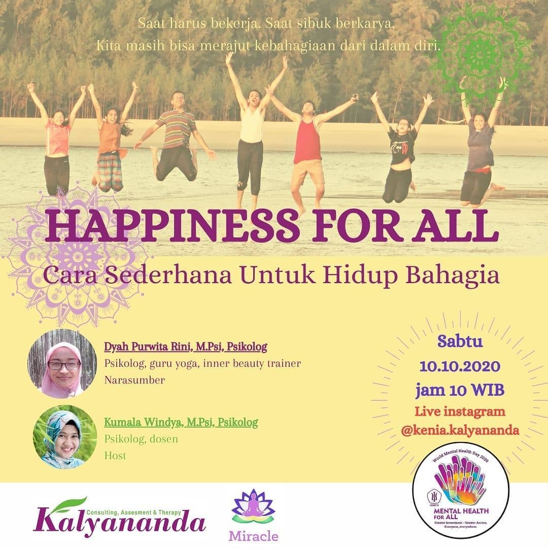 Happiness for All — IG Live Hari Kesehatan Mental 2020