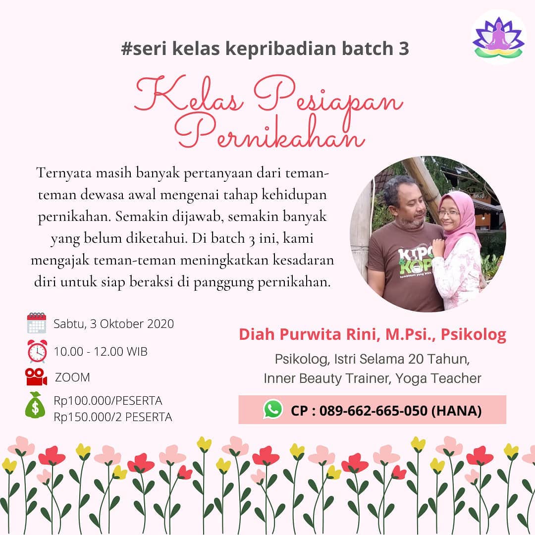 Kelas Persiapan Pernikahan Batch 3 — Seri Kelas Kepribadian
