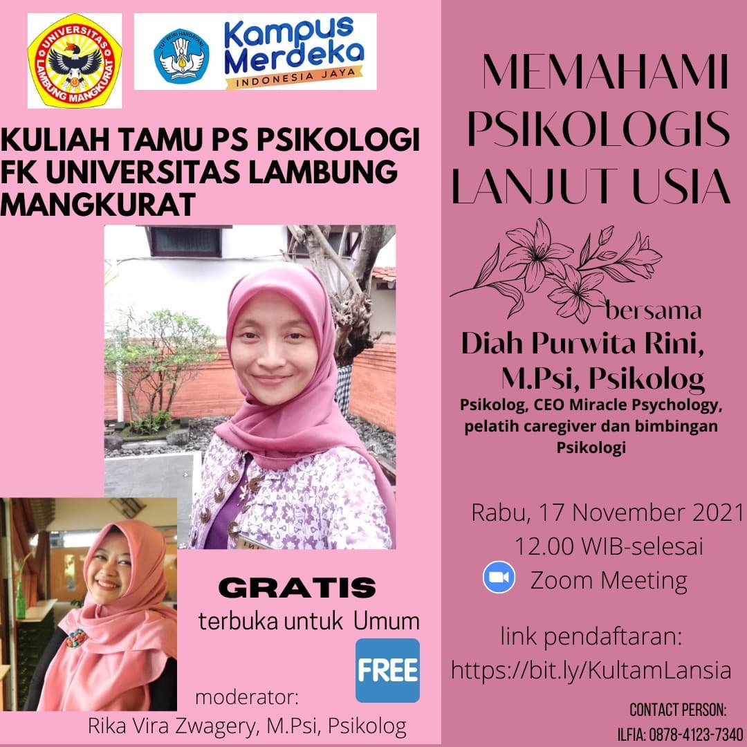 Kuliah Tamu: Memahami Psikologis Lanjut Usia