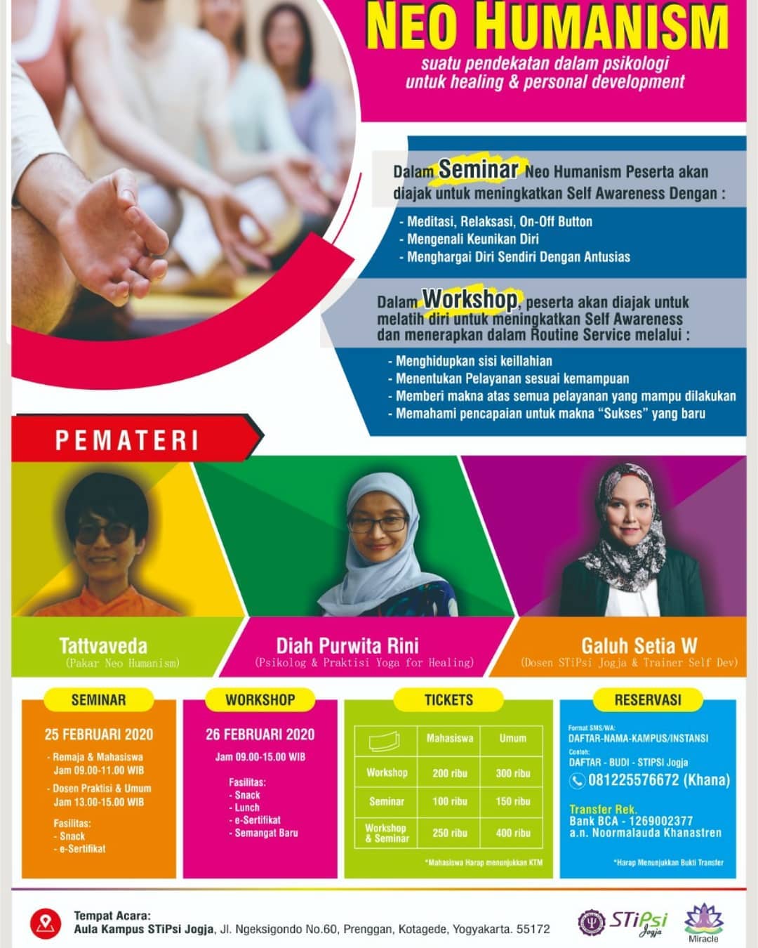 Neo Humanism Seminar & Workshop — STIPsi Yogyakarta
