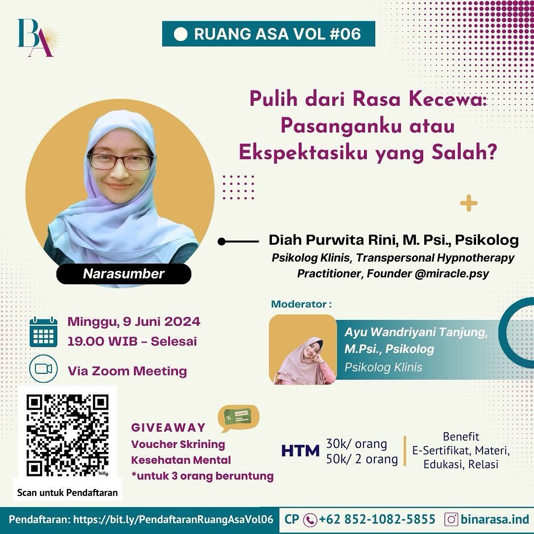 Ruang Asa Vol. #06 — Pulih dari Rasa Kecewa: Pasanganku atau Ekspektasiku?