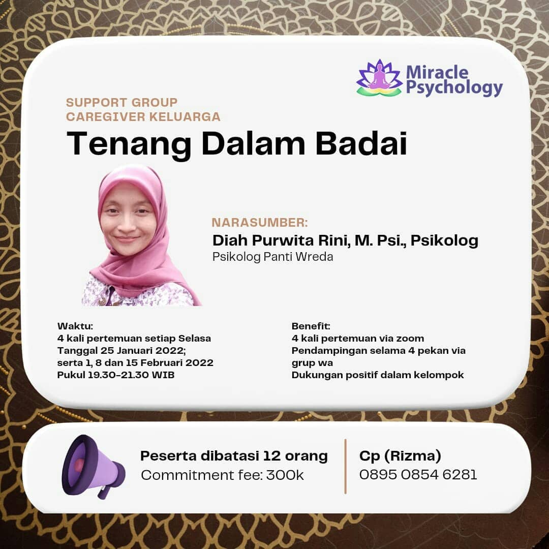 Support Group Caregiver Lansia — Tenang Dalam Badai